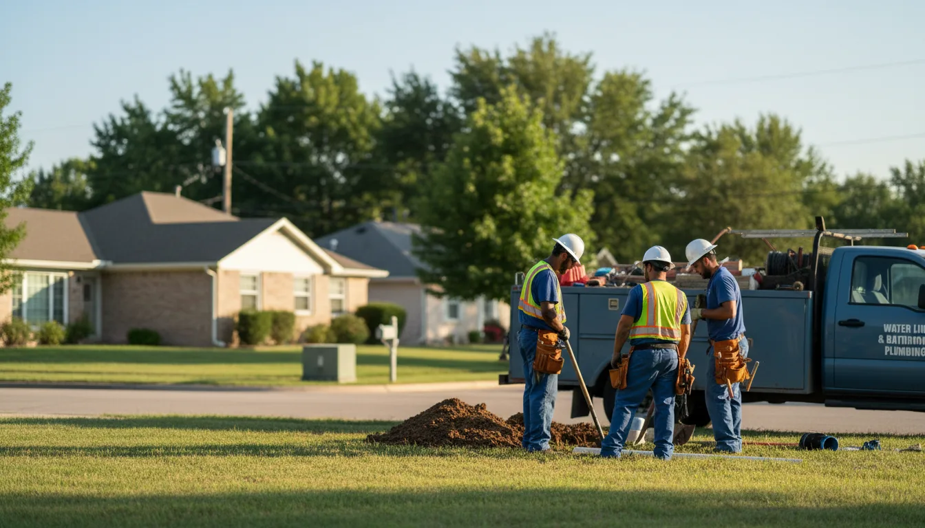 Residential water line and bathroom plumbing service in Tennessee Colony, TX